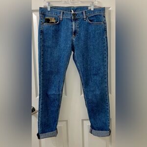 Rag & Bone Dre mid Rise Boyfriend Jeans Women’s Size 30 Camo accent raw hem